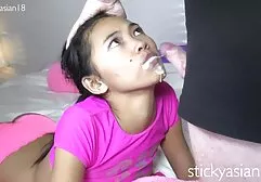Busty Asian babe ottiene travestiti italiani amatoriale figa